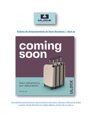 Sistema de almacenamiento de llaves Barcelona | ulock.es