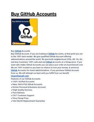 Buy GitHub Accounts