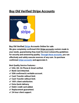 Buy Verified Stripe Account