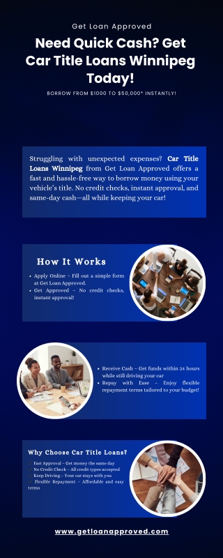 Car Title Loans Winnipeg – Get Cash in 4 Easy Steps!