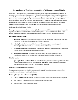 How to Expand Your Business to China Without Common Pitfalls