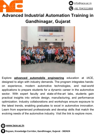 Advanced Industrial Automation Training in Gandhinagar, Gujarat
