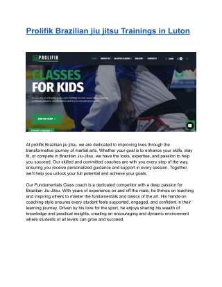 Prolifik Brazilian jiu jitsu