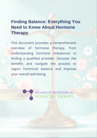 Finding Balance Everything You Need to Know About Hormone Therapy