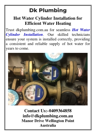 Hot Water Cylinder Installation for Efficient Water Heating
