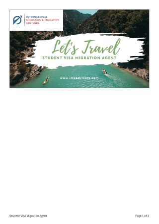 Student Visa Migration Agent Helping You With Your Application