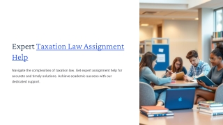 Expert Taxation Law Assignment Help for Accurate & Timely Solutions!