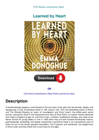 PDF Books Learned by Heart