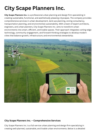 City Scape Planners Inc.