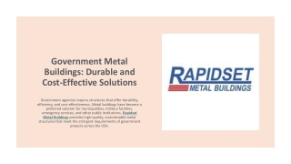 Government Metal Buildings -Durable and Cost-Effective Solutions