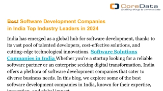 Comprehensive Embedded Systems Development Services  CoreData