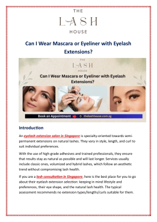 Can I Wear Mascara or Eyeliner with Eyelash Extensions?