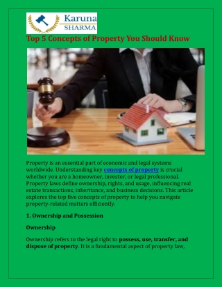 Top 5 Concepts of Property You Should Know