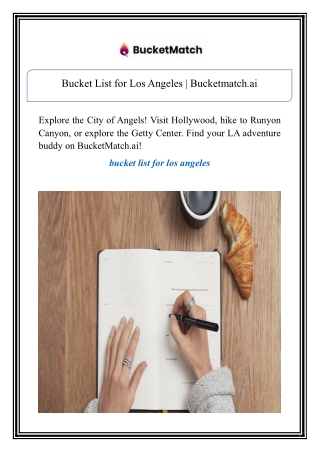 Bucket List for Los Angeles | Bucketmatch.ai