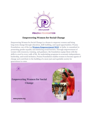 Empowering Women for Social Change