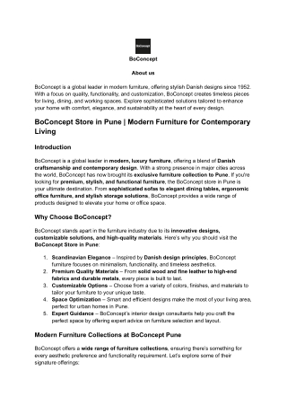 BoConcept Store in Pune