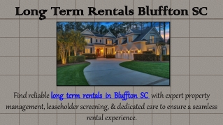 Long Term Rentals Bluffton SC
