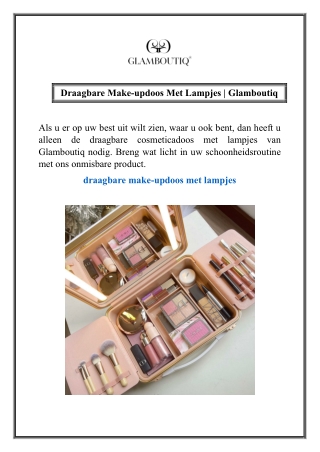 Draagbare Make-updoos Met Lampjes  Glamboutiq