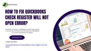 How to Fix QuickBooks Check Register Will Not Open Error