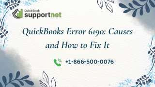 QuickBooks Error 6190: Causes and How to Fix It