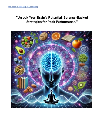 Unlock Your Brain’s Potential: Science-Backed Strategies for Peak Performance.