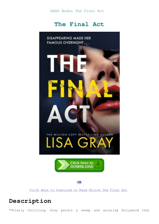 READ Books The Final Act