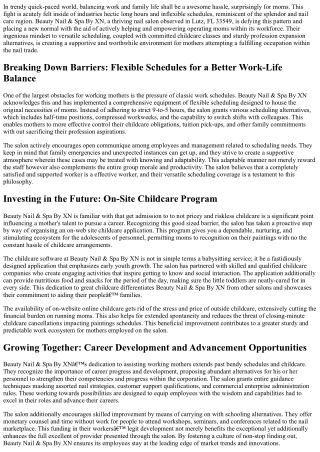 Beauty Nail & Spa By XN: Empowering Working Mothers in the Nail Industry