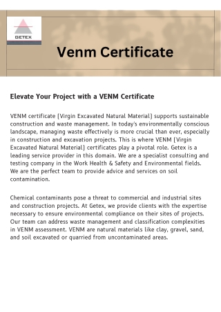 VENM Certificates  PDF