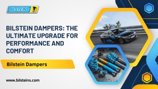 Bilstein Dampers The Ultimate Upgrade for Performance and Comfort