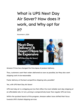 ups next day air saver
