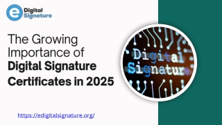 THE GROWING IMPORTANCE OF DIGITAL SIGNATURE CERTIFICATE IN 2025