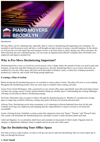 From Chaos to Clarity: Pre-Move Decluttering Tips for Office Relocations