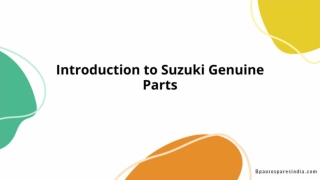 Suzuki Genuine Parts