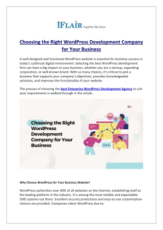 Choosing the Right WordPress Development Company for Your Business