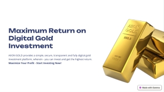 Maximum Return on Digital Gold Investment – AIION GOLD