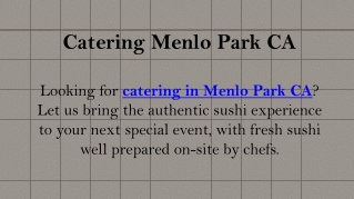 Catering Menlo Park CA