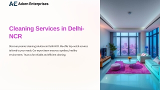 Cleaning Solution in Delhi – Professional Cleaning Services in Delhi-NCR