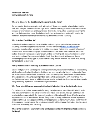 Where to Discover the Best Family Restaurants in Da Nang