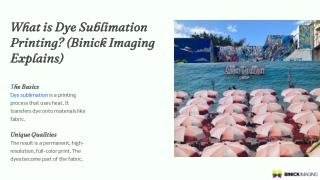 What Is Dye Sublimation Printing and Why It Shoud Be Preffered By(Binick Imaging)