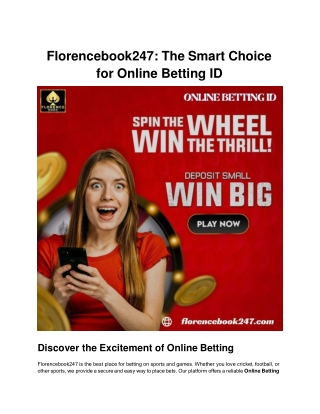 Florencebook247_ The Smart Choice for Online Betting ID