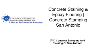 Concrete Staining San Antonio