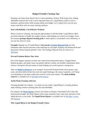 Budget-Friendly Cleaning Tips