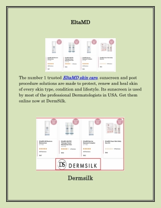 EltaMD Online USA,dermsilk.com