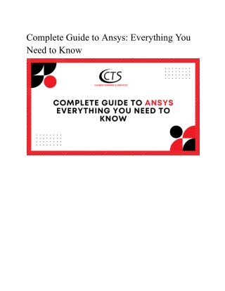 Complete Guide to Ansys_ Everything You Need to Know