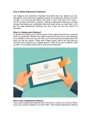 How to Obtain Replacement Diplomas