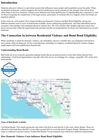 The Link In Between Residential Physical Violence and Bond Bond Qualification