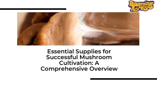 mushroom cultivation supplies is a rewarding and sustainable practice. This presentation will provide a comprehensive ov