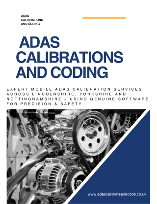 Expert ADAS Calibration and Coding Services for Enhanced Vehicle Safety