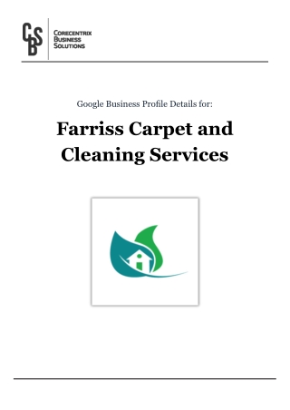 Farriss Carpet and Cleaning Services