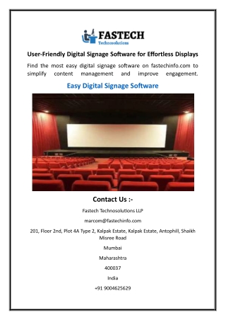 User Friendly Digital Signage Software for Effortless Displays